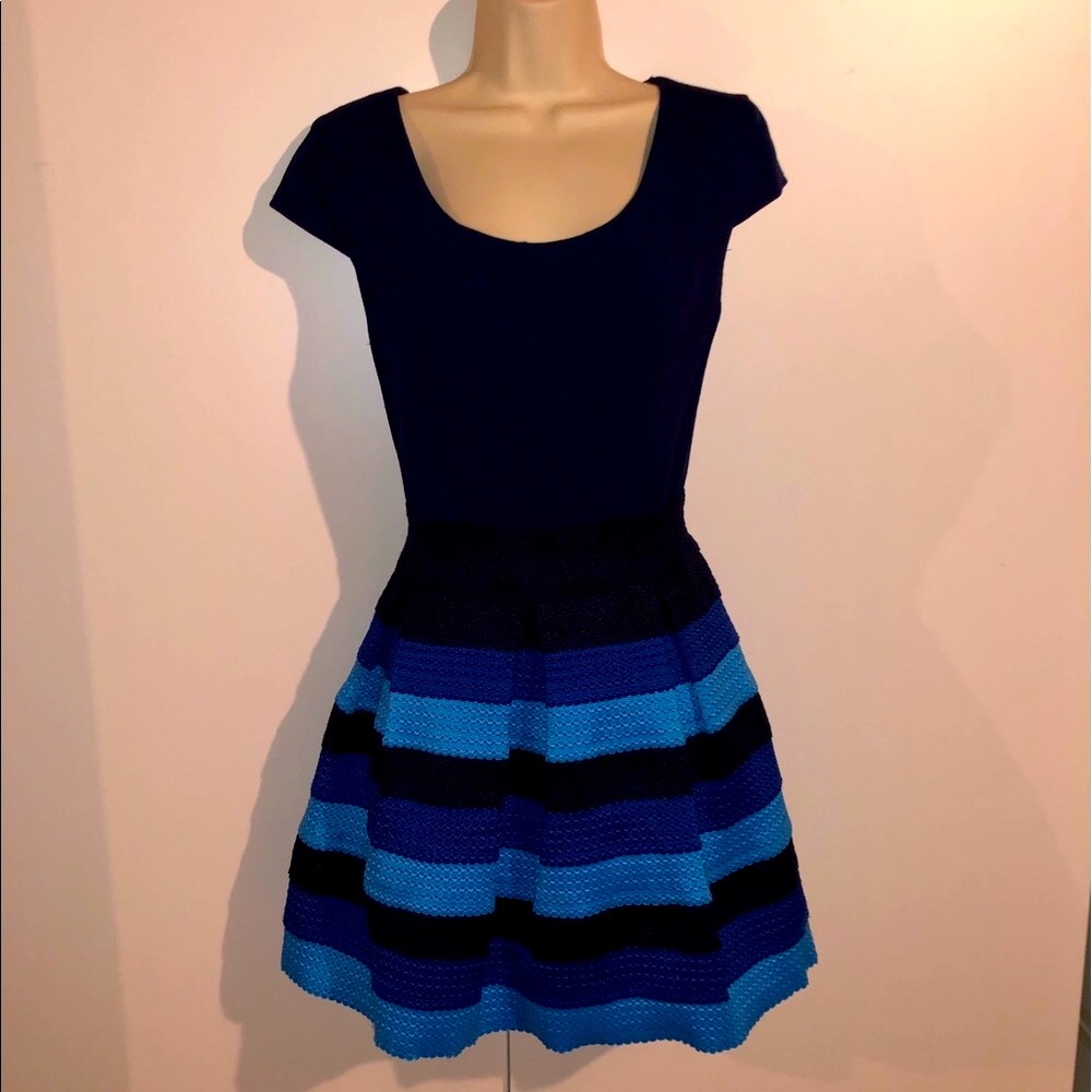 Cute & colorful Blue flair dress